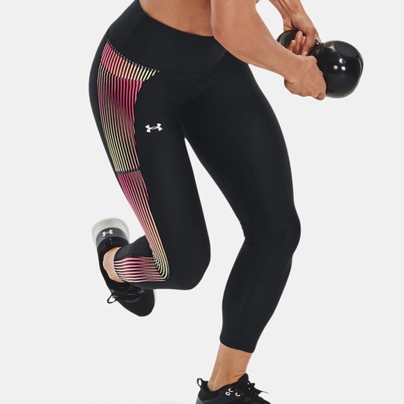 Under Armour Pants - Under Armour UA HeatGear High-Rise Ankle Leggings 1369288 002 Womens Size Small